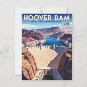 Carte Postale Poster Vintage voyage du barrage Hoover