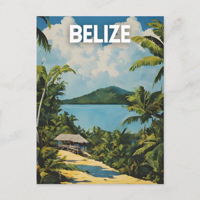 Carte Postale Poster Vintage voyage du Belize (Devant)