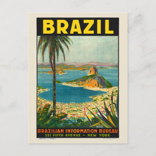 Carte Postale Poster Vintage voyage du Brésil 1940