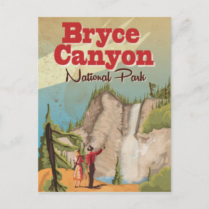 Carte Postale Poster Vintage voyage du Bryce Canyon