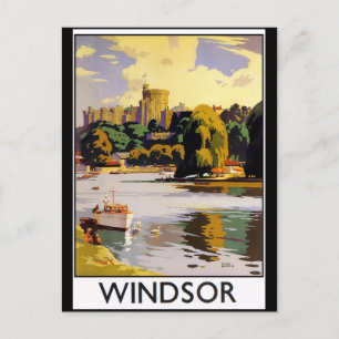 Carte Postale Poster Vintage voyage du château de Windsor