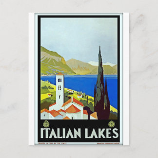Carte Postale Poster Vintage voyage du district des lacs italien