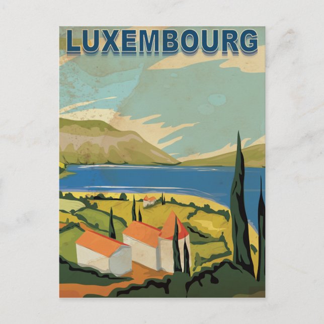 Carte Postale Poster Vintage voyage du Luxembourg (Devant)