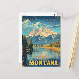Carte Postale Poster Vintage voyage du Montana