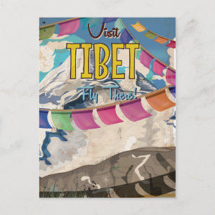 Carte Postale Poster Vintage voyage du Tibet