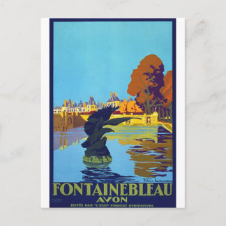 Carte Postale Poster Vintage voyage Fontainebleau