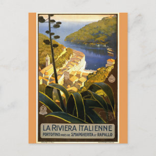 Carte Postale Poster Vintage voyage Italie Riviera