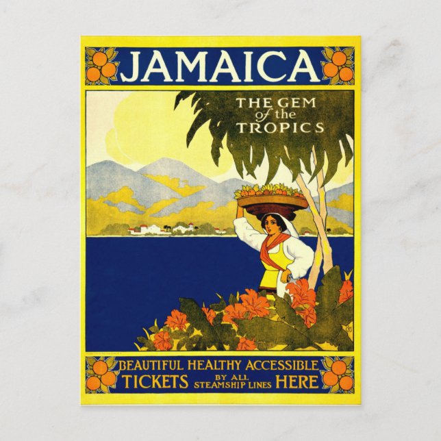 Carte Postale Poster Vintage voyage : Jamaïque (Devant)