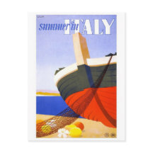 Poster Vintage voyage "L'été en Italie"