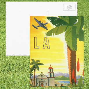 Carte Postale Poster Vintage voyage, Los Angeles, Californie