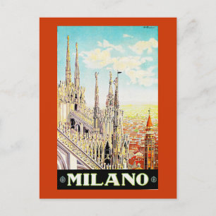 Carte Postale Poster Vintage voyage Milano, Italie