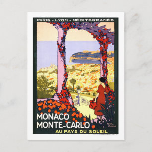 Carte Postale Poster Vintage voyage, Monte-Carlo