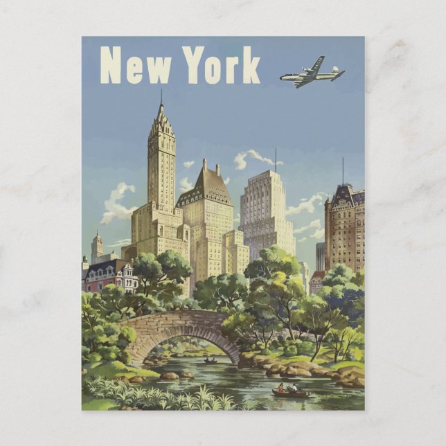 Carte Postale Poster Vintage voyage New York City Central Park (Devant)