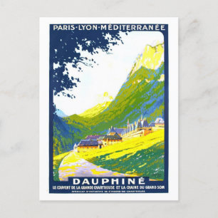 Carte Postale Poster Vintage voyage pour Dauphine, France,