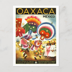 Carte Postale Poster Vintage voyage pour Oaxaca, Mexique,