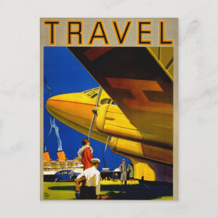 Carte Postale Poster Vintage voyage restauré