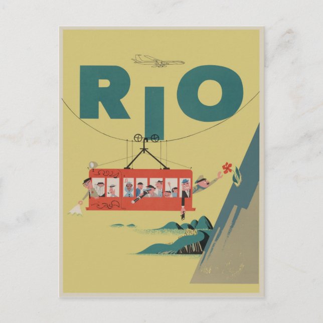 Carte Postale Poster Vintage voyage Rio (Devant)