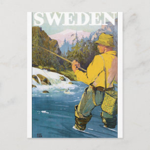 Carte Postale Poster Vintage voyage Suède