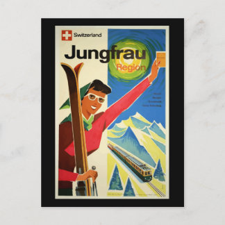 Carte Postale Poster Vintage voyage, Suisse, Jungfrau,