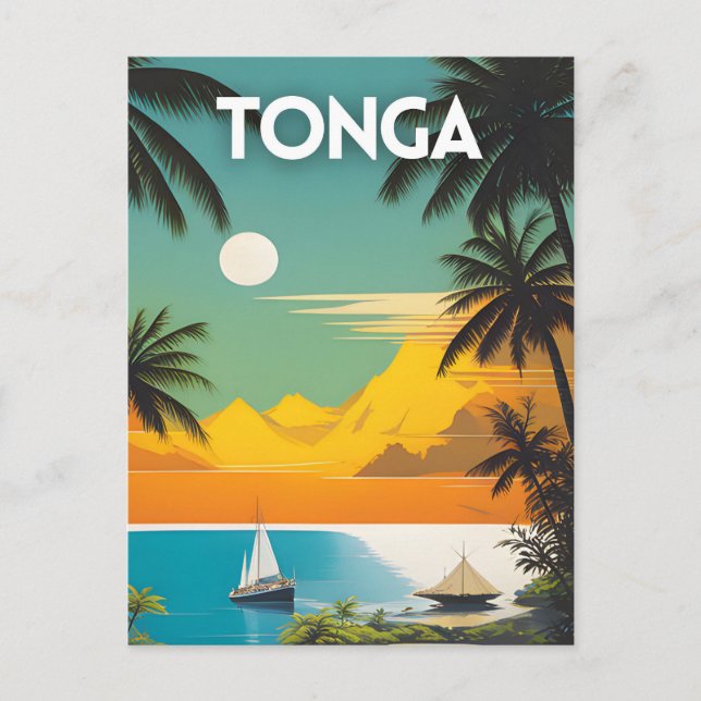 Carte Postale Poster Vintage voyage Tonga (Devant)