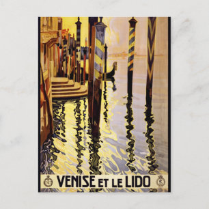 Carte Postale Poster Vintage voyage Venise et le Lido