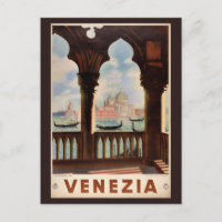 Poster Vintage voyage Venise restauré