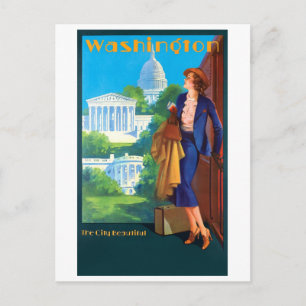 Carte Postale Poster vintage Washington Travel