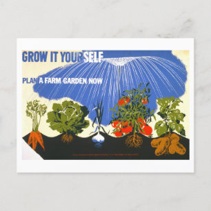 Carte Postale Poster vintage WPA Farm Garden