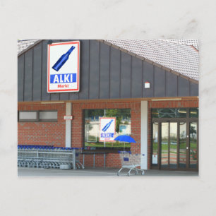 Carte Postale Postkarte - der "Blaue Schirm" kauft ein