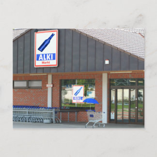 Carte Postale Postkarte - der "Blaue Schirm" kauft ein