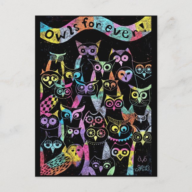 Carte Postale Postkarte Eule (Devant)