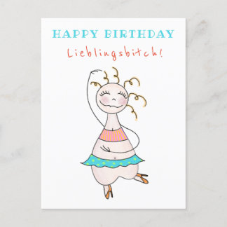 Carte Postale Postkarte Geburtstag Happy Birthday Lieblingsbitch