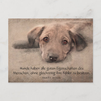 Carte Postale Postkarte Hundewelpe mit Zitat