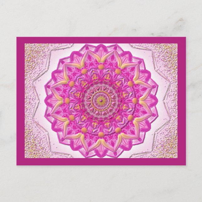 Carte Postale Postkarte MagicMandala Magenta (Devant)