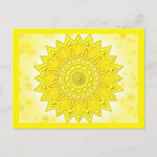 Carte Postale Postkarte SeraphinaMandalas gelb (Devant)