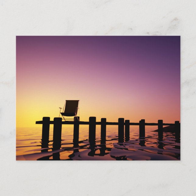 Carte Postale Postkarte Stuhl auf Steg (Devant)