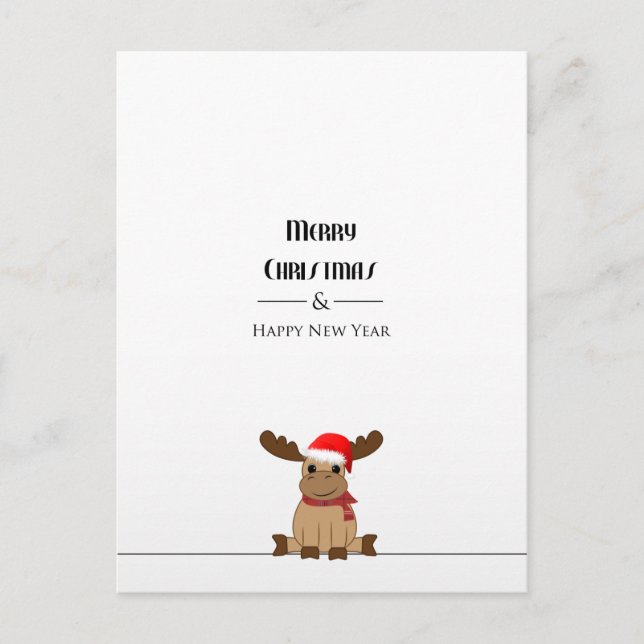 Carte Postale Postkarte Weihnachten Elch (Devant)