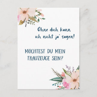 Carte Postale Postkarte - Willst du mein Trauzeuge sein