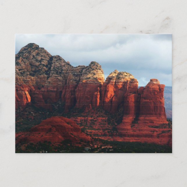 Carte Postale Pot de café nuageux Rock à Sedona Arizona (Devant)