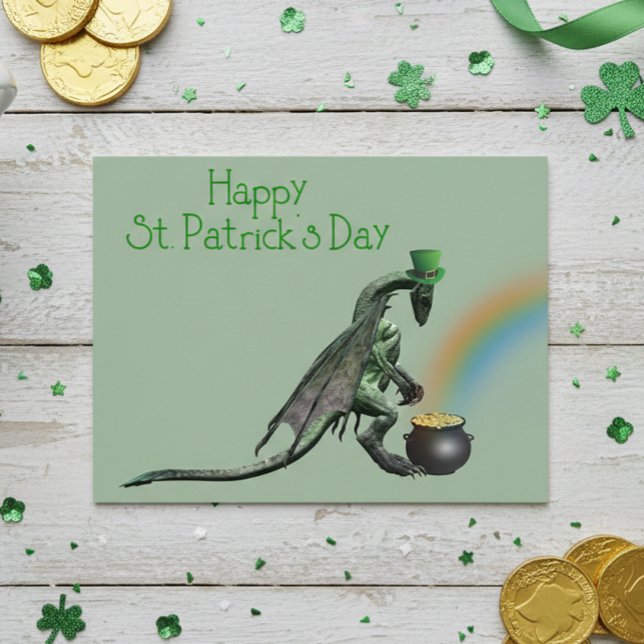 Carte Postale Pot de dragon de St. Patrick (Créateur téléchargé)
