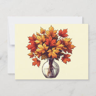 Carte Postale Pot de feuilles vintages