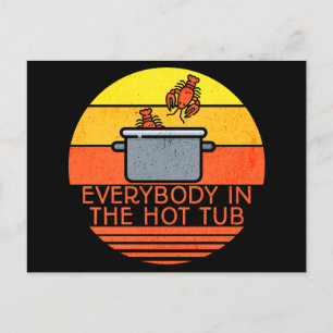 Carte Postale Pot De Homard Retro Sunset, Bain À Remous