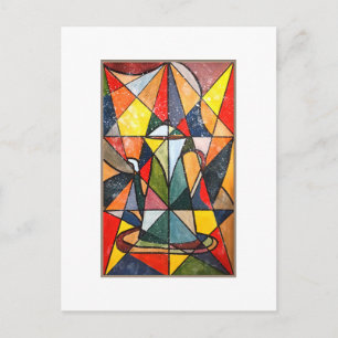 Carte Postale Pot De Thé En Verre Tiré Oeuvre Acrylique