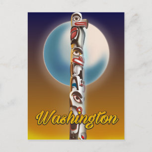 Carte Postale Poteau Totemique de Washington