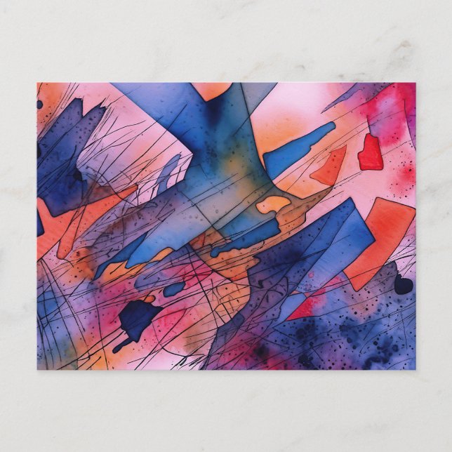 Carte Postale "Potentiel libéré" Art Abstrait contemporain (Devant)