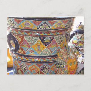 Carte Postale Poterie de style Talavera mexicain