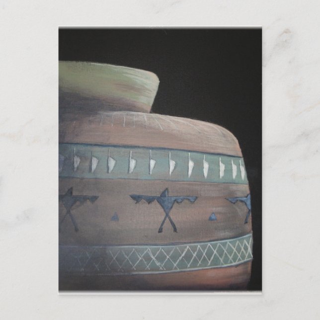 Carte Postale Poterie indienne éclairée (Devant)