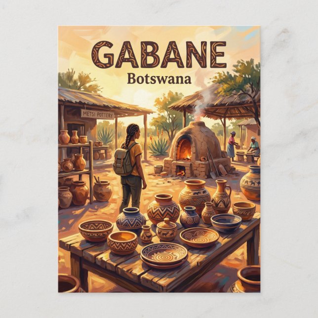 Carte Postale Poterie Pelegano Botswana (Devant)