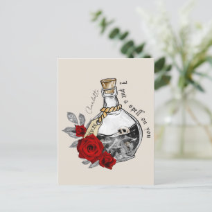 Carte Postale Potion d'amour sorcière gothique