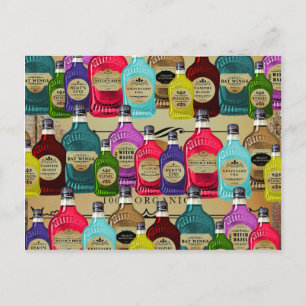 Carte Postale Potion magique Apothécaire Halloween Toniques Bout